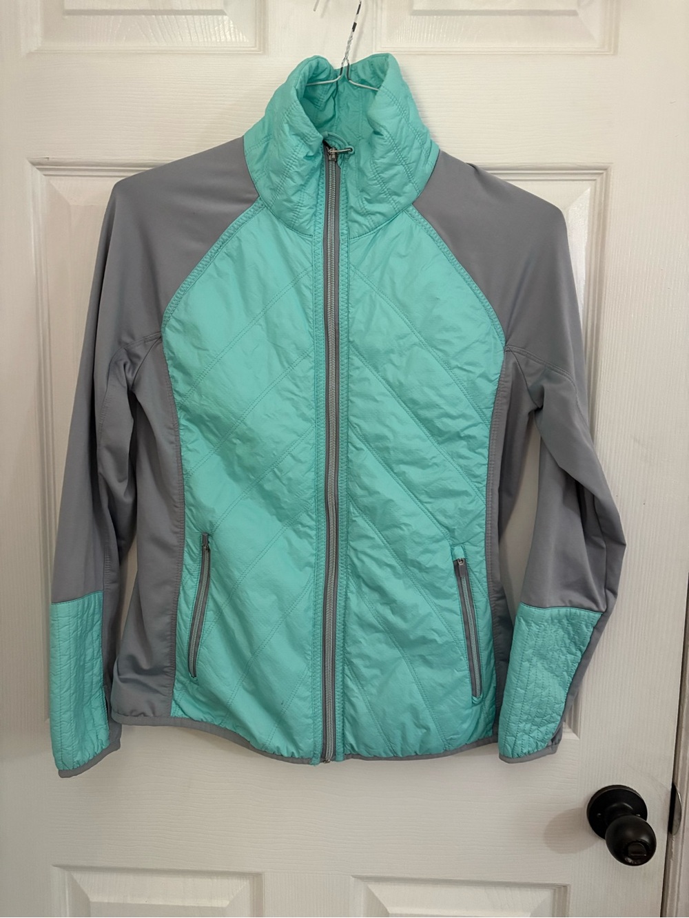 Calvin Klein Lightweight Quilted Active Jacket - Mint & Gray